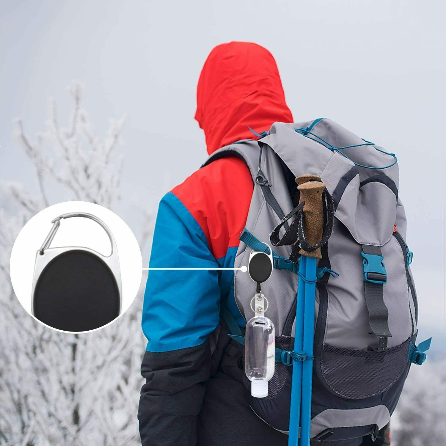 5er Set Reiseflaschen Portable Nachfüllbare Flasche Schlüsselring 50ml Outdoor - AbisZHandel