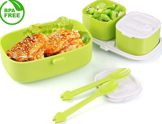 Kinder Lunchbox Brotdose mit Besteck BPA-Frei Top Qualität Unisex Bentobox - AbisZHandel