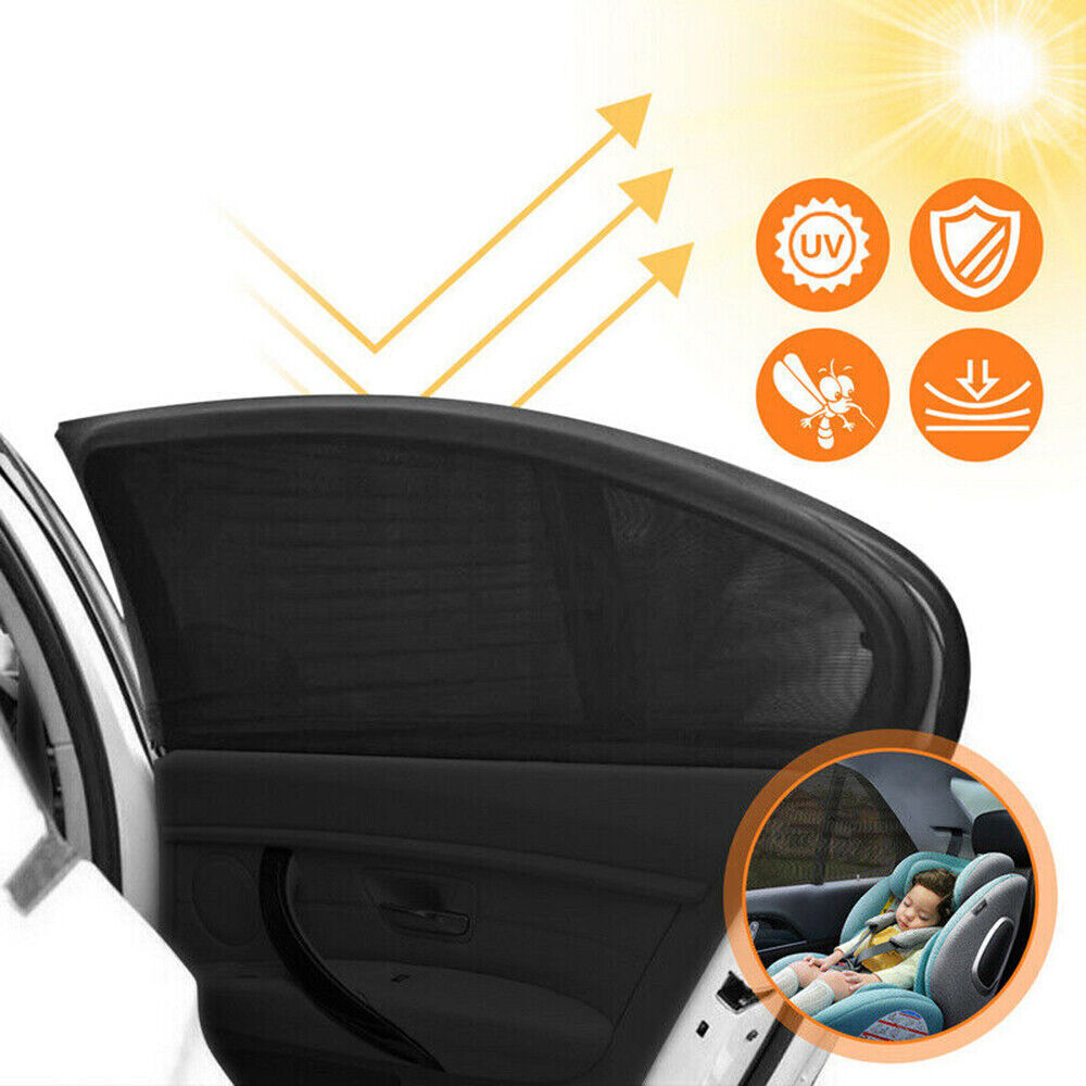 2x SONNENSCHUTZ SET UNIVERSAL Auto Pkw Sonnenblende Seitenfenster UV Schutz - AbisZHandel