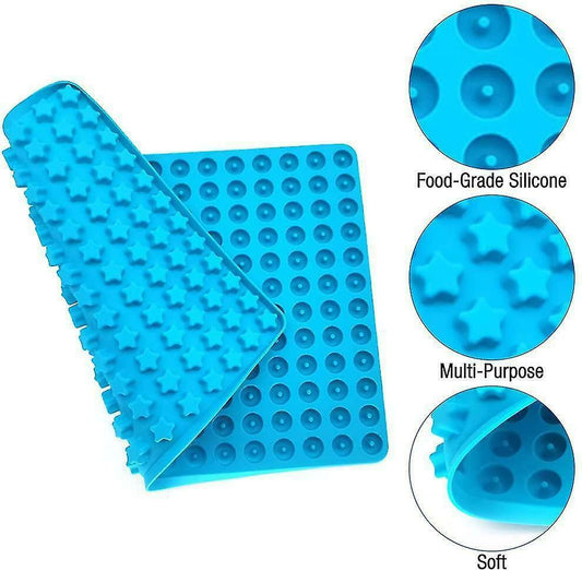 Bioscen mini Sterne Donut (1cm) Silikon Backmatte, Backform Hundekekse Leckerlis - AbisZHandel