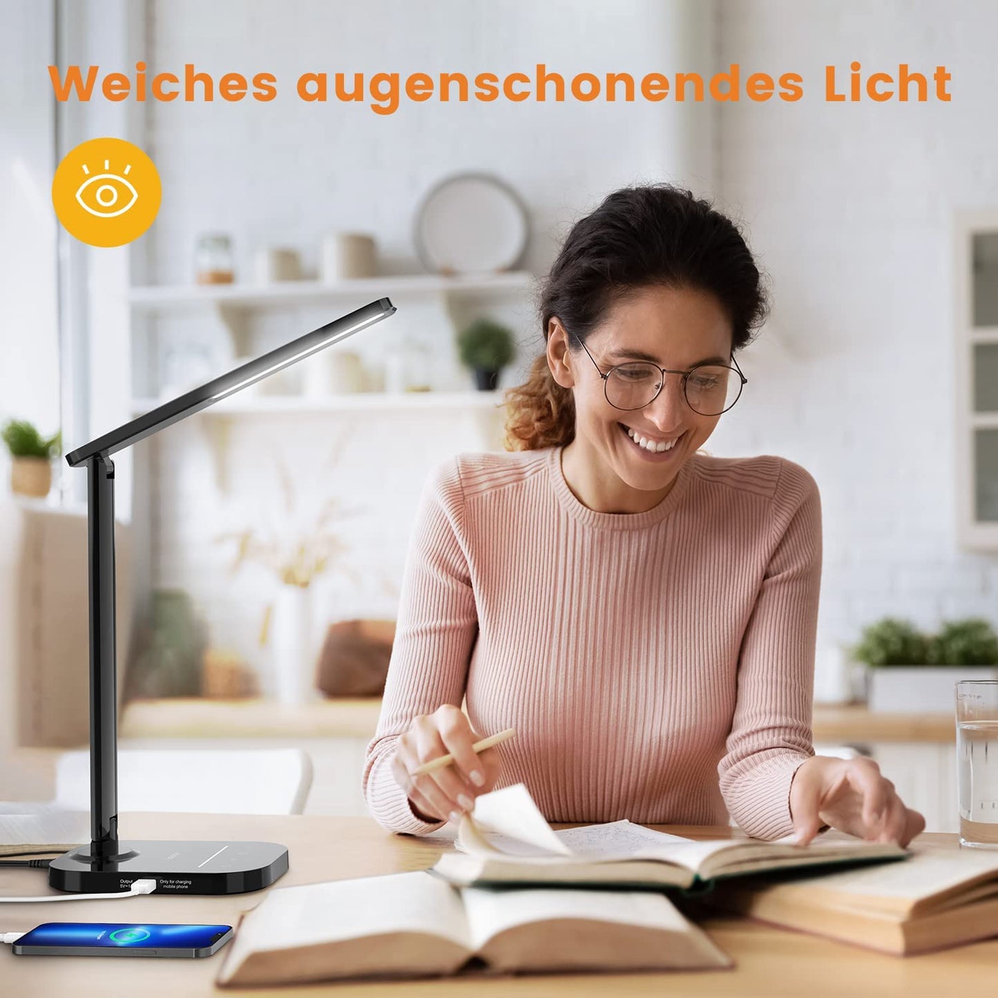 LED Schreibtisch-/Nachttischlampe mit Touch Dimmbar