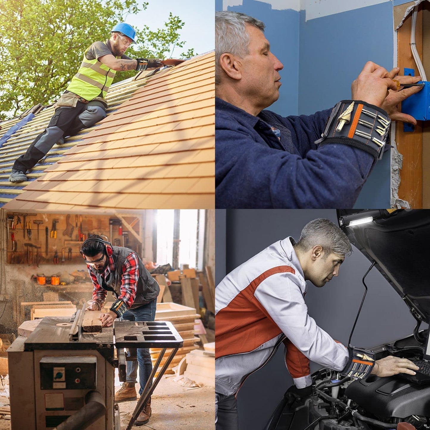 Magnetband für Handwerker mit Klettband