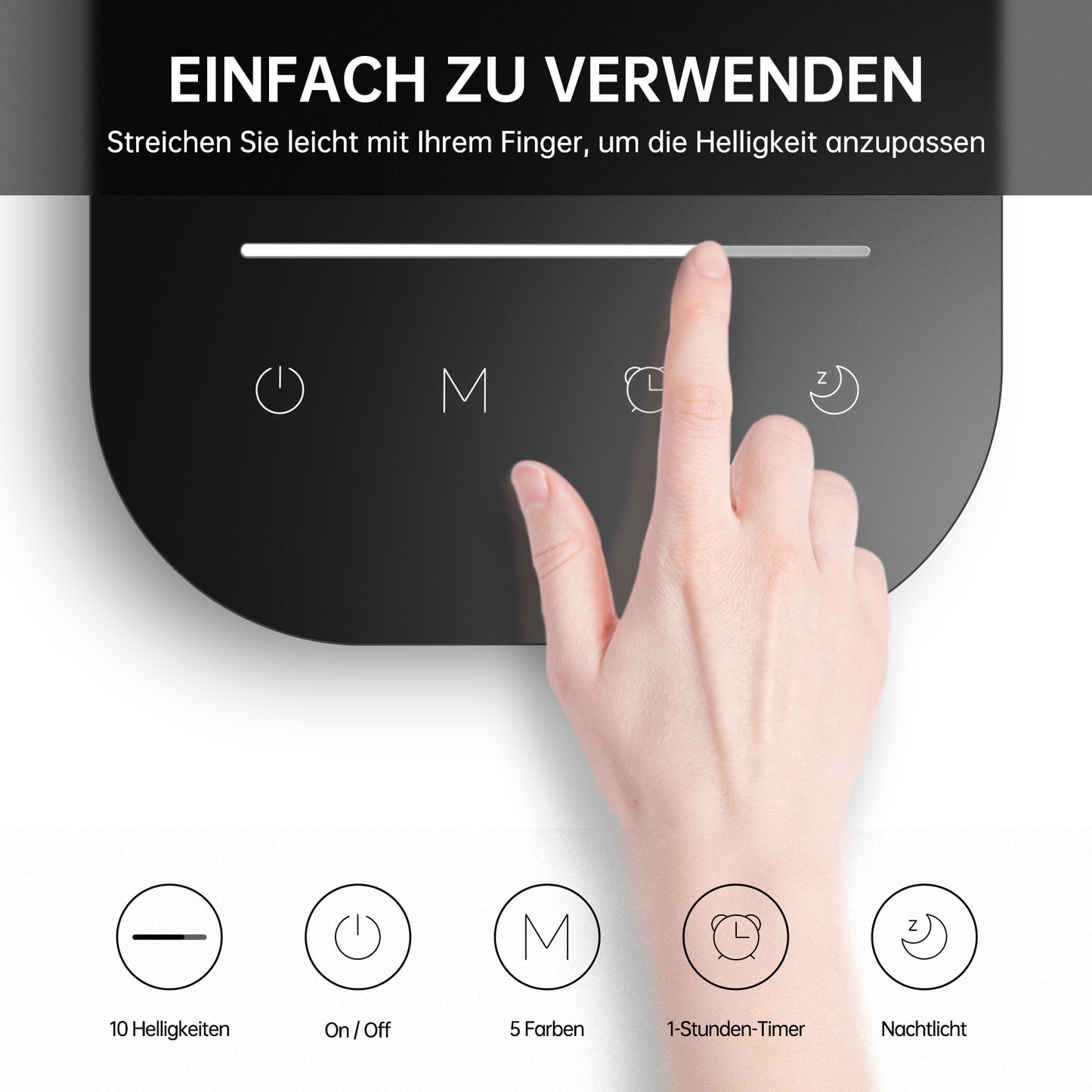 LED Schreibtisch-/Nachttischlampe mit Touch Dimmbar