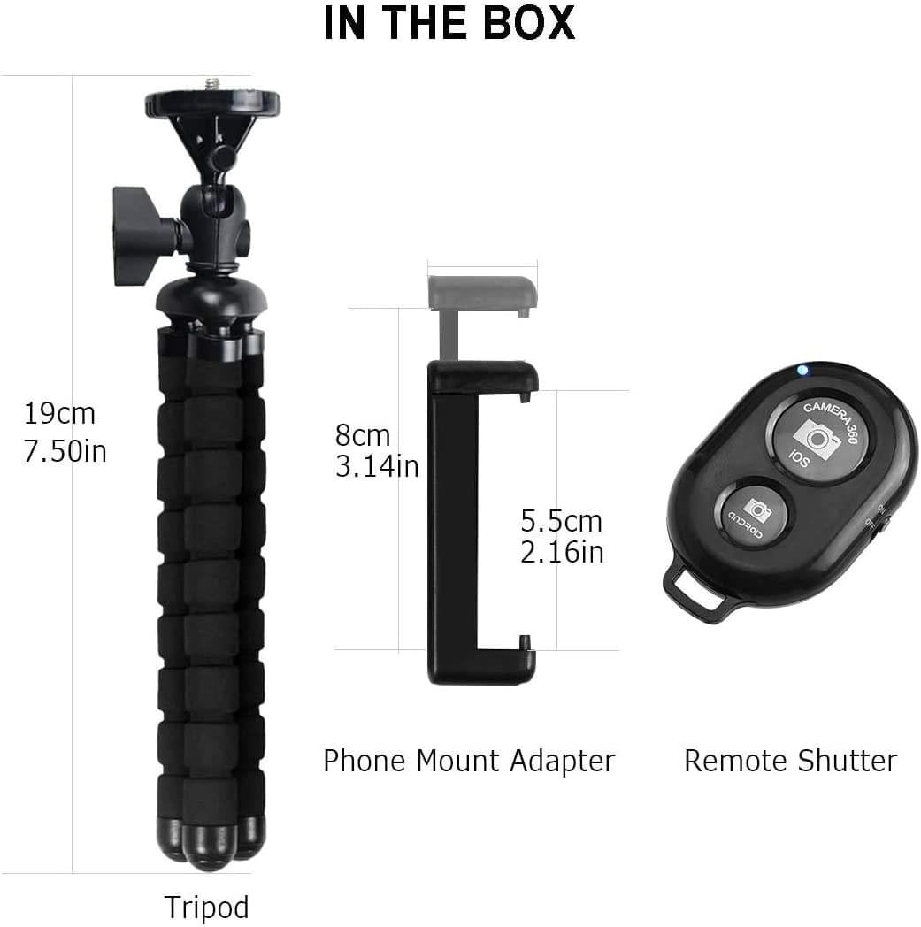 Smartphone Stativ mit Beweglichen Standfuß inkl. Fernauslöser
