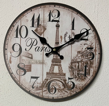 Wanduhr Eifelturm Paris ⌀28cm