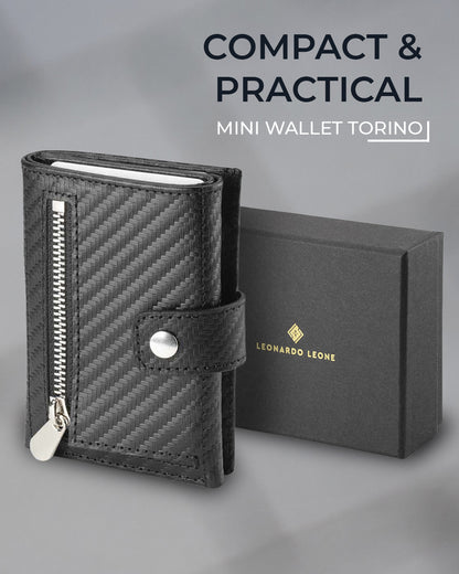Mini Wallet Torino Carbon