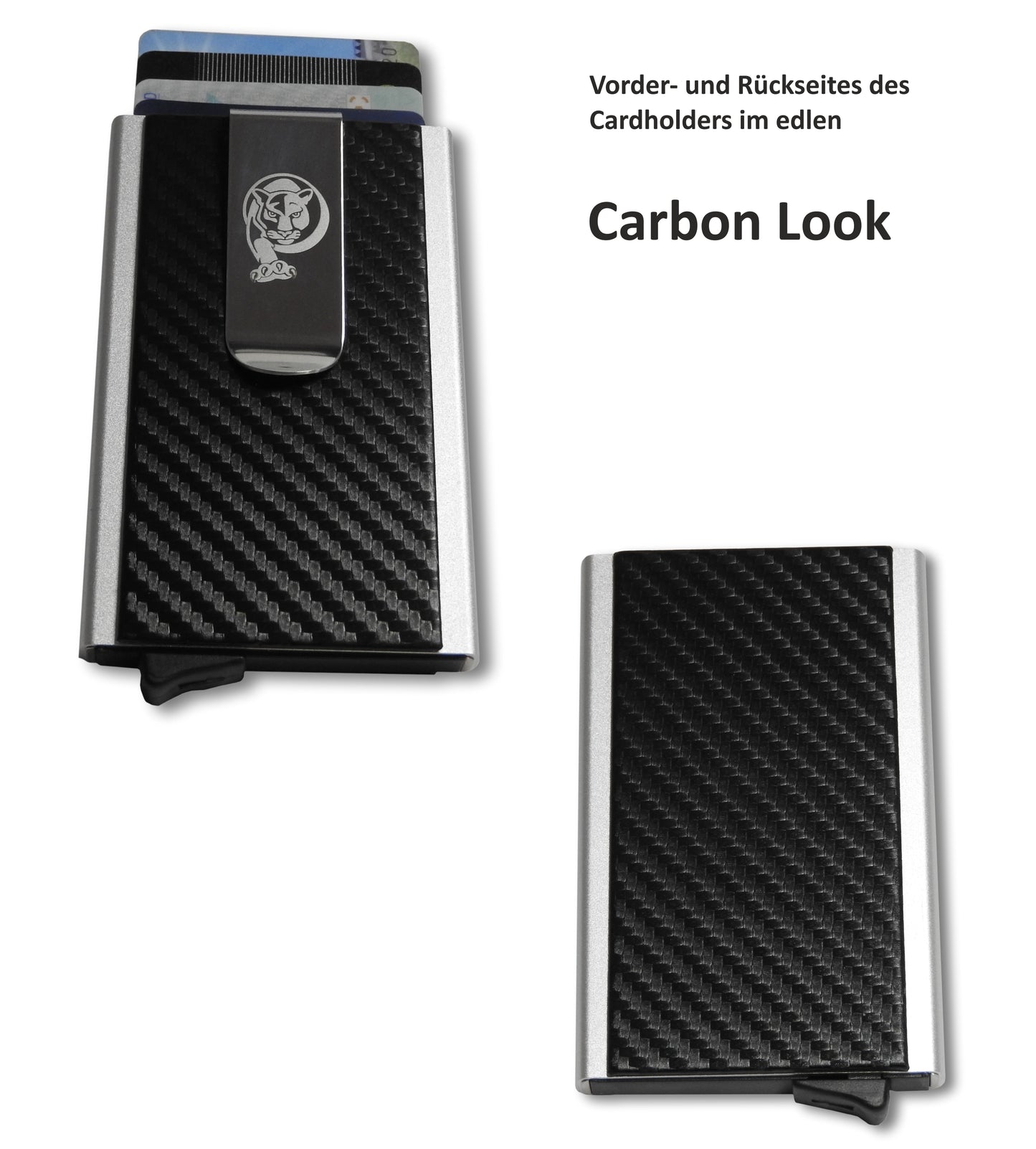 Kreditkartenetui mit Geldklammer im Carbon Look Elegant RFID Blocker VURAGO - AbisZHandel