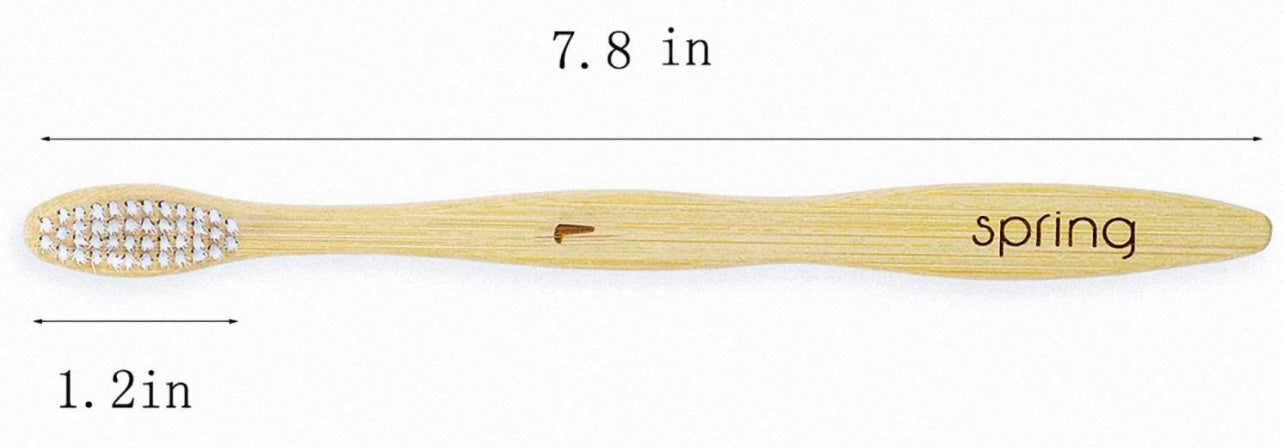 5 x sprmal Bambus toothbrushes-100% natürlichem Bio biologisch abbaubar und Vegan Bamboo Soft Nylon Borsten für empfindliche Zahnfleisch BPA-frei - AbisZHandel