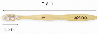5 x sprmal Bambus toothbrushes-100% natürlichem Bio biologisch abbaubar und Vegan Bamboo Soft Nylon Borsten für empfindliche Zahnfleisch BPA-frei - AbisZHandel