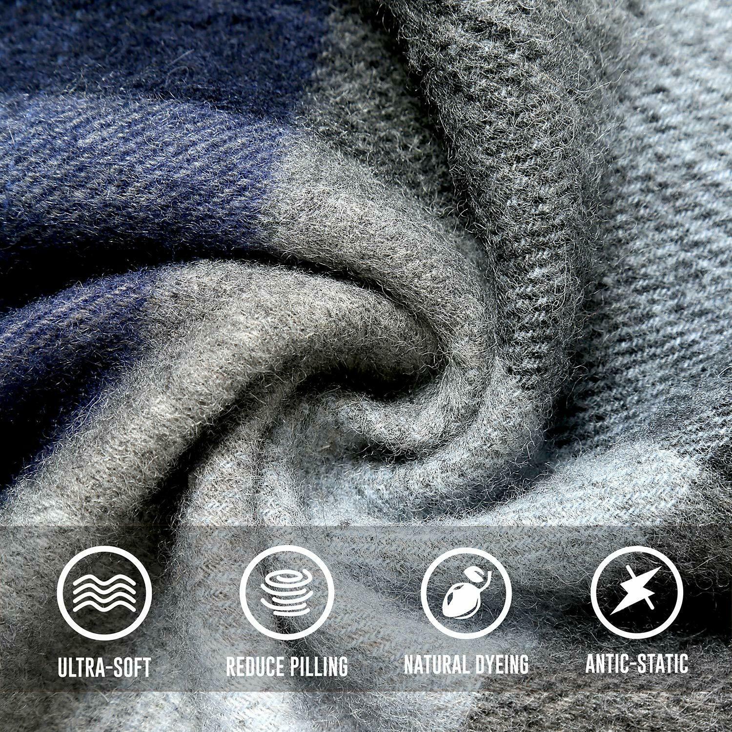 i+k Premium Schal Tuch 100% Wolle (Merino) Unisex 30x180cm in Geschenkbox A-11 - AbisZHandel