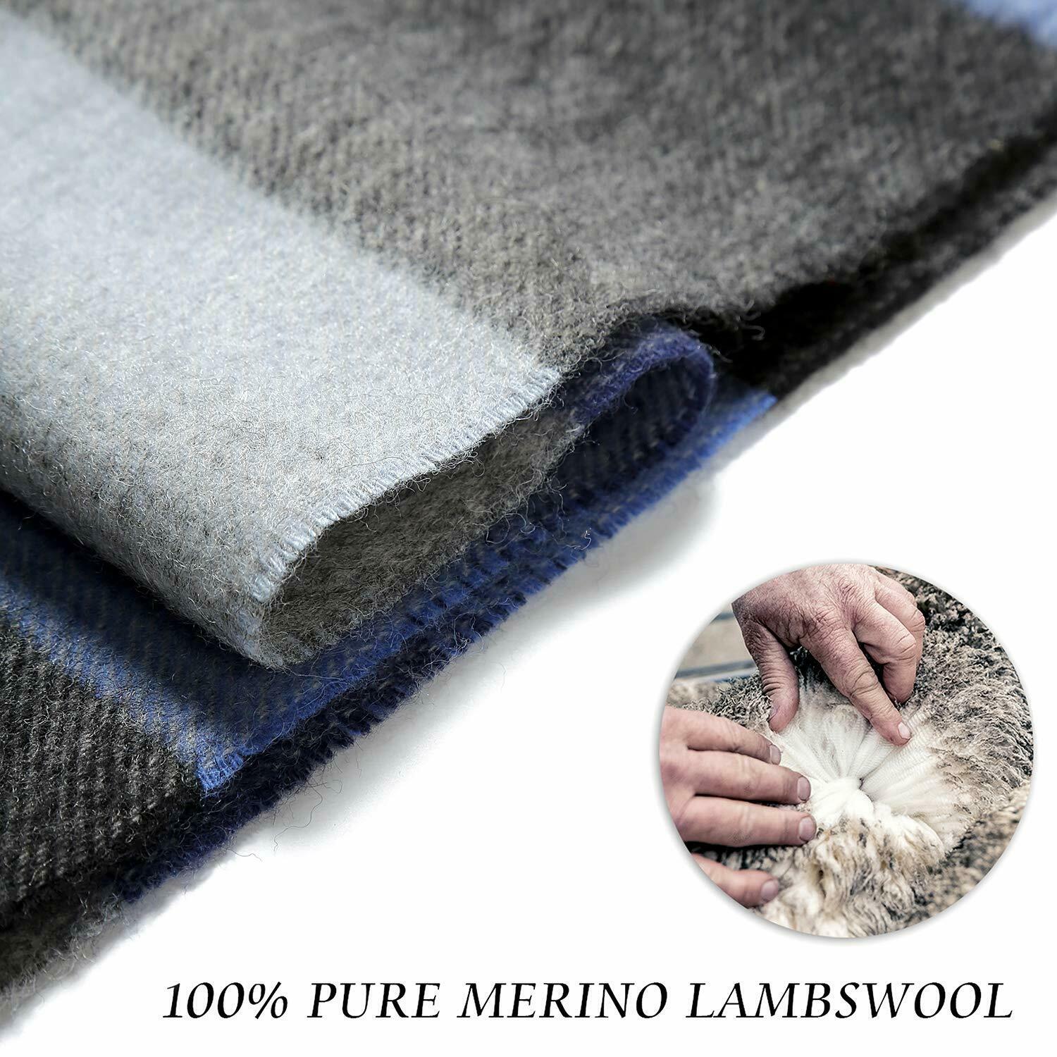 i+k Premium Schal Tuch 100% Wolle (Merino) Unisex 30x180cm in Geschenkbox A-11 - AbisZHandel