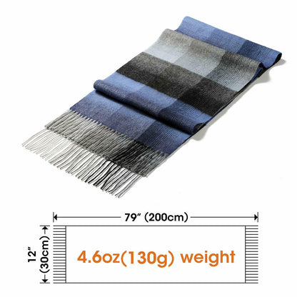 i+k Premium Schal Tuch 100% Wolle (Merino) Unisex 30x180cm in Geschenkbox A-11 - AbisZHandel