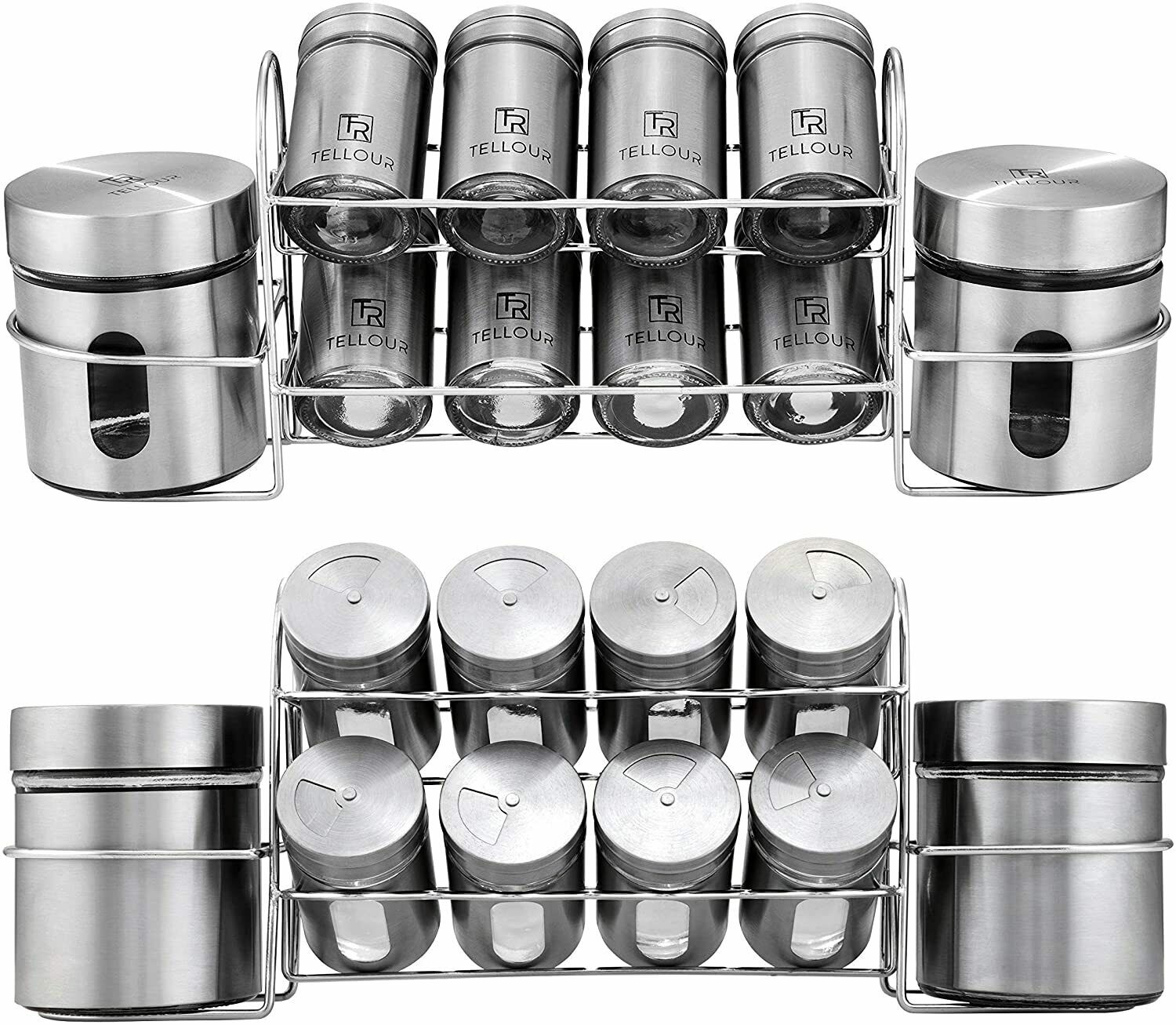 12 Tlg. Gewürzstreuer Set inkl. Gewürzregal 